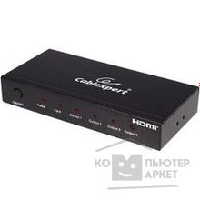 Gembird DSP-4PH4-02 Разветвитель HDMI Cablexpert, HD19F 4x19F, 1 компьютер > 4 монитора, Full-HD, 3D, 1.4v