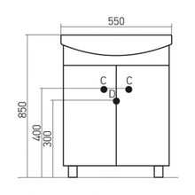 Mixline Мебель для ванной Калипсо-2 55 R