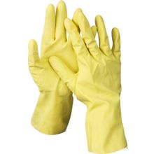 Перчатки DEXX латексные, х б напыление, рифлёные, L