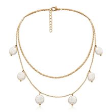 Многослойное колье с барочным жемчугом (арт. 81034-2)