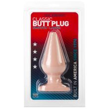 Doc Johnson Анальная пробка телесного цвета Butt Plugs Smooth Classic Large - 14 см.