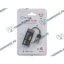 Разветвитель 4 порта USB2.0 5bites "HB24-201BK", внешн. (ret) [137636]