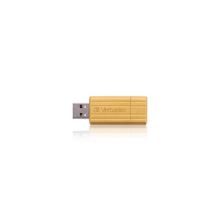 флешка 8Gb Verbatim Pin Stripe sunkissed yellow