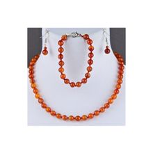 Бусики-Колечки Комплект Сердолик "Классика 8" арт. КМП200