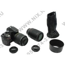 Nikon D5200 18-55VR&amp;55-200VR KIT [Black] (24.1Mpx, 27-300mm, 3x3.6, JPG RAW,SDXC, 3.0,USB2.0,HDMI,AV,Li-Ion)