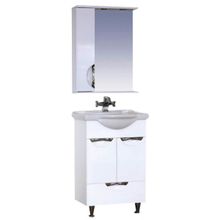 Misty Зеркальный шкаф Жасмин 55 L белая пленка