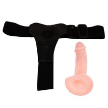 Baile Телесный фаллоимитатор на трусиках Jessica Strap-On - 15,5 см.