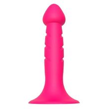 Розовая анальная пробка-фаллос CARVED PLUG - 13,5 см. Розовый