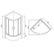 Душевой уголок Am.Pm Sense Deep (W75G–222A090WF) профиль белый, матовое стекло