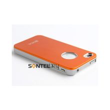 Накладка алюминиевая HOCO для iPhone 4 оранжевая