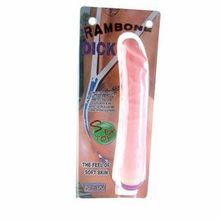 Вибратор Rambone Dick с богатым рельефом - 25 см. Розовый