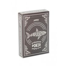 Игральные карты серия "Shark" black 54 шт колода (poker size index jumbo, 63*88 мм) (ИН-3888)