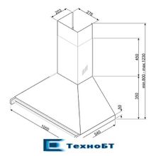 Каминная вытяжка Smeg KD100HXE