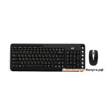 Клавиатура + мышь BTC 6309ARFIII, USB, черный, компактная тонкая кл-ра+оптич.мышь, 2,4Ггц 10м