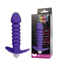 Анальная втулка с вибрацией Sweet Toys фиолетовая 11,5 см