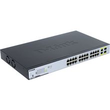 Коммутатор D-Link   DGS-1026MP   A1A   Неуправляемый коммутатор (24UTP 10   100   1000Mbps PoE+ 2Combo 1000BASE-T   SFP)