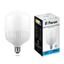 Feron Лампа светодиодная Feron E27 25W 6400K Цилиндр Матовая LB-65 25887 ID - 235022