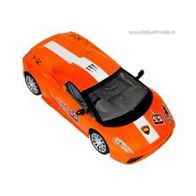 Машинка р у, Lamborghini 1:18 на аккумуляторе, оранжево-белая