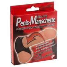 Чёрная утяжка для пениса и мошонки Penis Manschette Черный