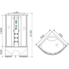 Душевая кабина Erlit Comfort ER4509TP-C3 (90x90x215)