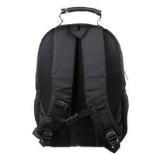 Рюкзак подростковый, 42x30x20см, 3 отделения, 3 кармана, усиленная ручка, плотный полиэстер, черный Черный