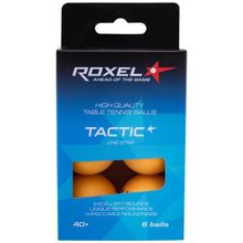 Мяч для настольного тенниса Roxel Tactic 1* оранжевый, 6 шт.