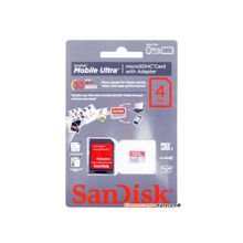 Карта памяти MicroSDHC 4Gb SanDisk Class6 + SD Adapter + Media Manager