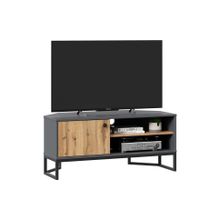 Алмаз. Любимый дом Лофт Тумба под ТВ угловая (Дуб Вотан Оникс Серый)