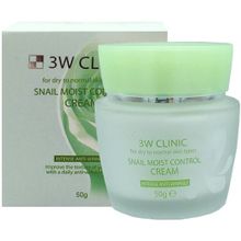 3W Clinic Snail Moist Control Cream 50 мл