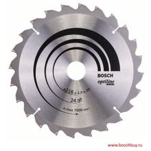 Bosch Пильный диск Bosch Optiline Wood 216х30 мм 24WZ (2608640431 , 2.608.640.431)