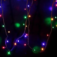 Neon-Night 315-159 Уличная светодиодная гирлянда Дюраплей LED 20 м, мульти, пост свечение, провод Каучук черный