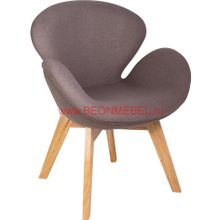 Кресло Swan Wood legs (Arne Jacobsen) A062 серый кашемир