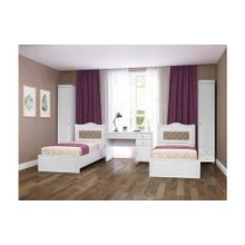 Система Мебели Детская Монако-1 мягкая спинка белое дерево