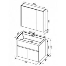 Зеркало-шкаф Aquanet Латина 80 белый