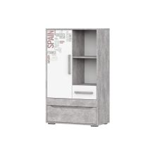 SV-мебель Грей Тумба многофункциональная Цемент светлый Белый
