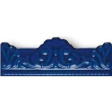 Керамическая плитка Ribesalbes Zocalo Moldura Barroca Azul Valencia (Relieve) бордюр 5х20