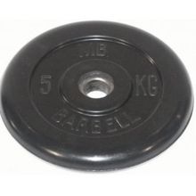 Диск обрезиненный черный MB Barbell d-51 5 кг