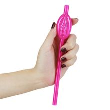 Lovetoy Набор разноцветных трубочек для напитков в виде вагины Pussy Straws - 9 шт. (разноцветный)