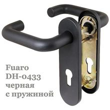 Ручка дверная Fuaro DH-0433 NE черная (с пружиной)