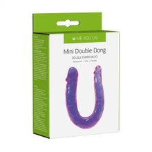 Me You Us Фиолетовый U-образный фаллоимитатор Mini Double Dong - 30 см. (фиолетовый)