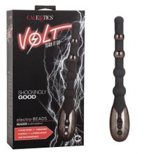 Черный анальный электростимулятор Volt Electro-Beads - 23,5 см. (242767)