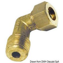 Osculati Brass comprssion joint 90° male 10 mm x 3 8, 17.409.04