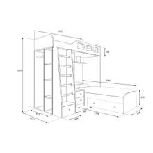 РВ мебель Астра 4 дуб молочный фиолетовый