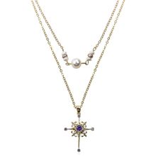 Многослойное колье "Крестик", Grande Stella (арт. 77036-1)