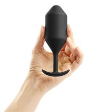 Чёрная пробка для ношения B-vibe Snug Plug 4 - 14 см. Черный