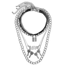 Многослойное колье "Ключи и замок" (арт. 82992-2)