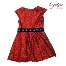 Leya.me Платье красное с пайетками и сердцем PR-004