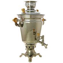 Электрический самовар 4 литра никелированный "Конус" с автоматическим отключением при закипании воды, арт. 144542к