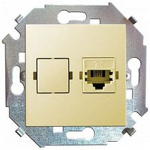 Розетка компьютерная 1xRJ45 Cat.5 15, слоновая кость |  код. 1591598-031 |  Simon