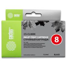 Картридж струйный Cactus CS-CLI8BK черный для Canon MP470 MP500 MP530 MP600 MP800 MP810 MP830 MP970